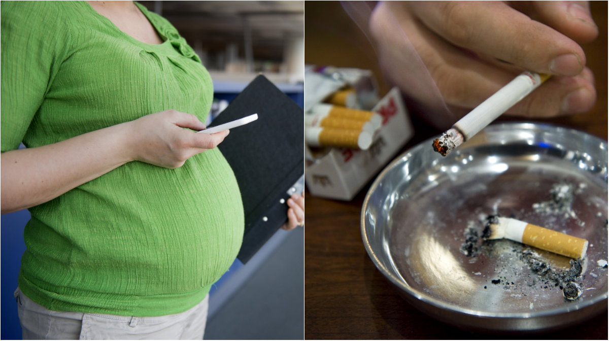 Så många svenska kvinnor röker under graviditeten